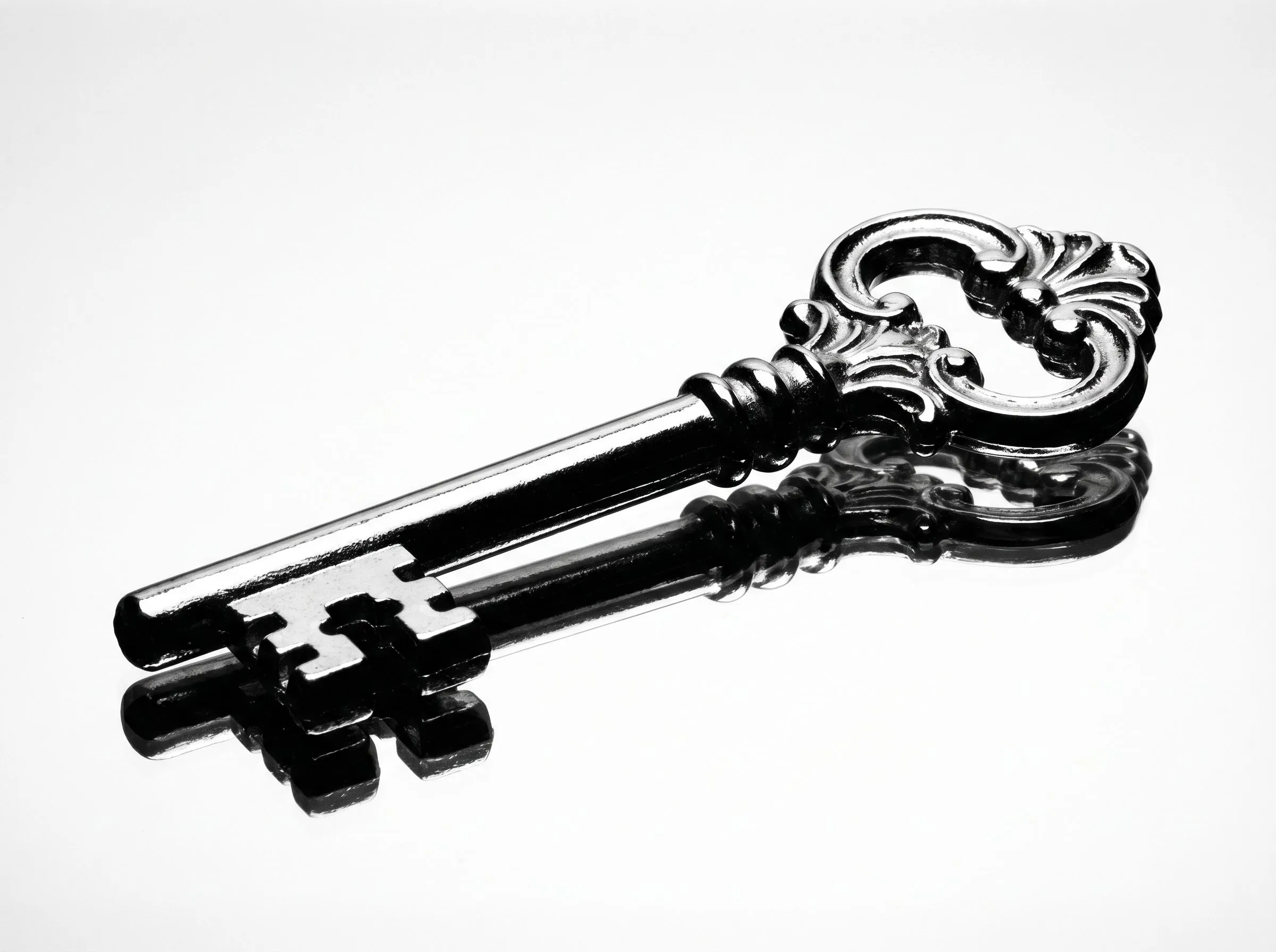 Postes metálicos en composición abstracta